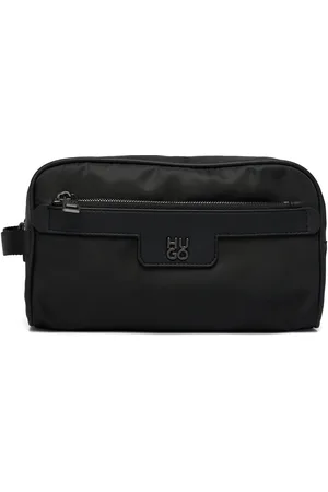 HUGO BOSS Nesh N_Washbag Designers Toiletry Bags Black