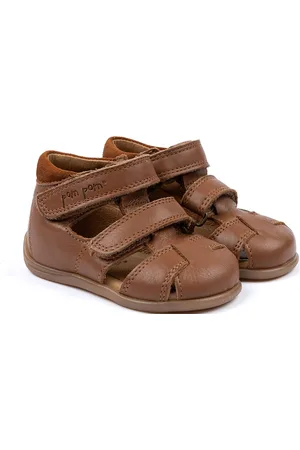 Pom Pom Starters™ Two Velcro Sandal Shoes Summer Shoes Sandals Brown