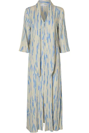 SELECTED Slfbaela 3/4 Aop Ankle Dress B Knælang Kjole Blue