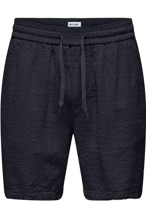 Only & Sons Onstel Linen Latham 0257 Shorts Noos Bottoms Shorts Linen Shorts Navy
