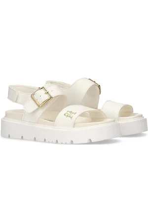 Tommy Hilfiger Girls Sandals With Tractor Sole Shoes Summer Shoes Sandals White