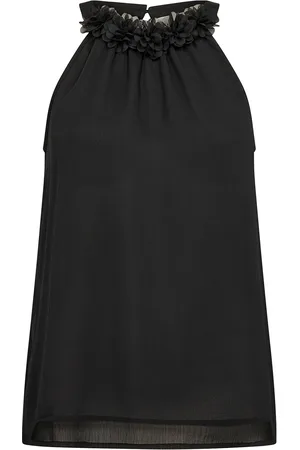 Cream Cremery Top Tops Blouses Sleeveless Black