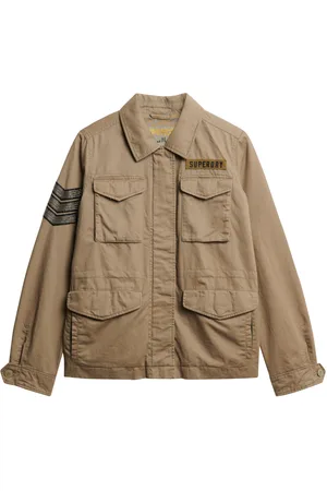 Superdry Embellished M65 Military Jkt Outerwear Jackets Utility Jackets Khaki Green