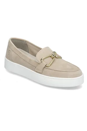 Tamaris Women Slip-On Shoes Flat Loafers Cream