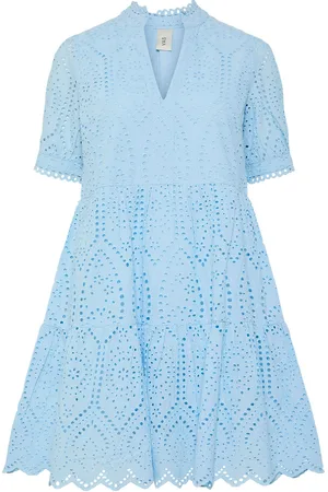Y.A.S Holi Ss Dress S. Noos Kort Kjole Blue