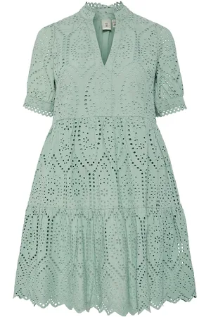 Y.A.S Holi Ss Dress S. Noos Kort Kjole Green