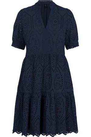 Y.A.S Holi Ss Dress S. Noos Kort Kjole Navy