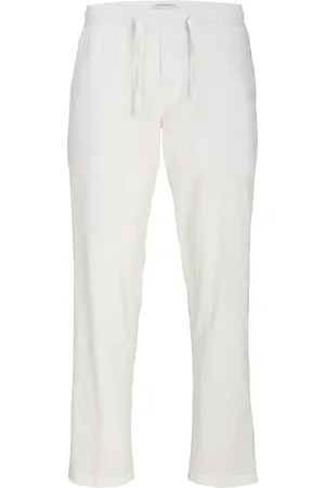 JACK & JONES Jpstkane Summer Lnen Blend Jogger Sn Bottoms Trousers Casual White Jack & J S
