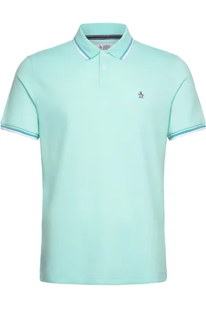 Original Penguin Tipped Polo Tncl Piq Tops Polos Short-sleeved Blue