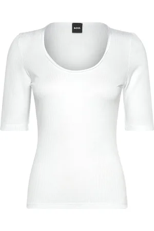 HUGO BOSS Ejita Tops T-shirts & Tops Short-sleeved White