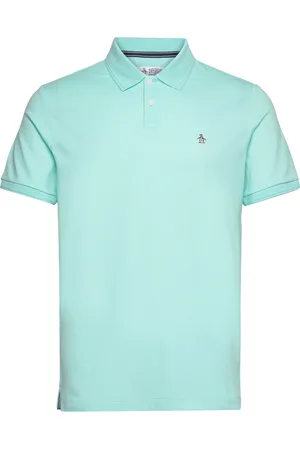 Original Penguin Daddy Tncl Piq Stick Tops Polos Short-sleeved Blue