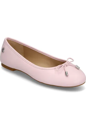 Ralph Lauren Jayna Nappa Leather Flat Ballerinasko Ballerinaer Pink