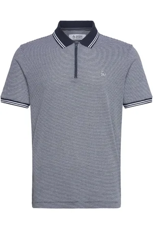 Original Penguin Ao Jqrd 1/4 Zip Tipp Tops Polos Short-sleeved Navy