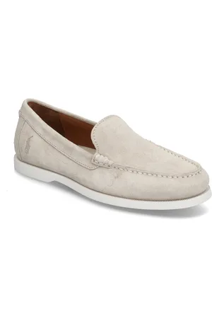 Ralph Lauren Merton Suede Venetian Loafer Loafers Flade Sko Beige