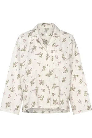 Lindex Pyjama Shirt Seersucker Top Cream