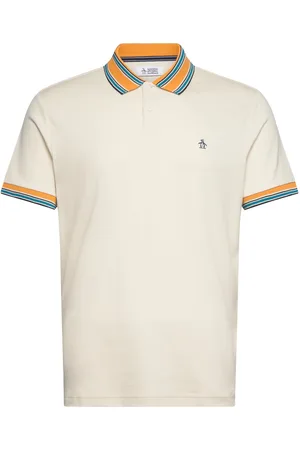 Original Penguin Cttn Intrlck Novelty Tops Polos Short-sleeved White