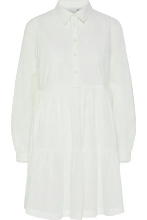Y.A.S Tia Ls Dress S. Noos Kort Kjole White