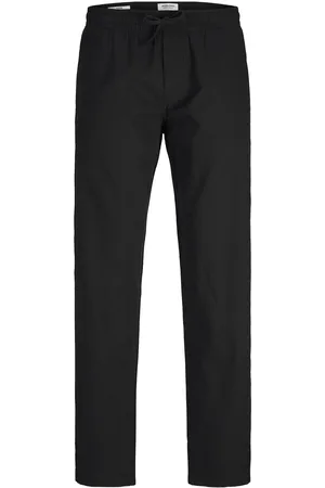 JACK & JONES Jpstkane Summer Lnen Blend Jogger Sn Bottoms Trousers Casual Black Jack & J S