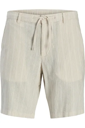 JACK & JONES Jpstace Mykonos Chino Shorts Srt Bottoms Shorts Linen Shorts Cream Jack & J S