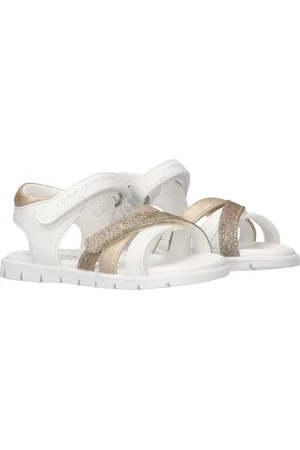 Tommy Hilfiger Girls Glitter Velcro Sandals Shoes Summer Shoes Sandals White
