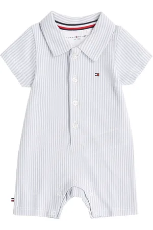 Tommy Hilfiger Ithica Stripe Shortall Bodysuits Short-sleeved Blue