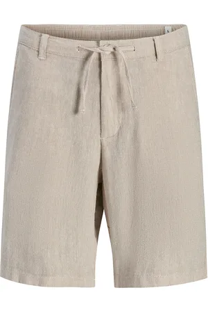 JACK & JONES Jpstace Mykonos Chino Shorts Srt Bottoms Shorts Linen Shorts Cream Jack & J S
