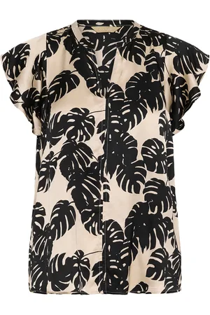 Culture Cumiso Berna Capsleeve Tops Blouses Short-sleeved Multi/patterned