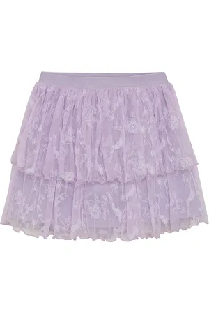 Creamie Skirt Mesh Dresses & Skirts Skirts Short Skirts Purple