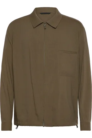 HUGO BOSS P-Carper-Zip-Wg-252 Designers Jackets Khaki Green