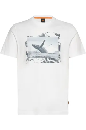 HUGO BOSS Te_Dunetrace Tops T-Kortærmet Skjorte White