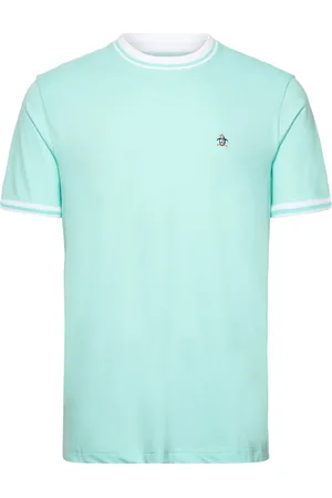 Original Penguin Org Piq Tee Ribbed T Tops T-Kortærmet Skjorte Blue