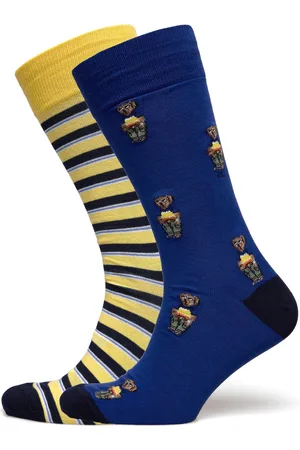 Ralph Lauren Polo Bear Trouser Sock 2-Pack Sokker Strømper Blue