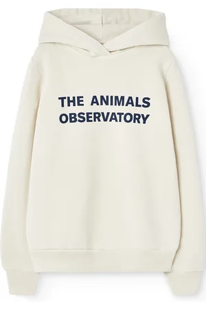 The Animals Observatory Taurus Kid Hoodie White Mouth Tops Sweatshirts & Hoodies Hoodies Cream