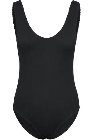 Lindex Swimsuit H Y Crepe Badedragt Badetøj Black