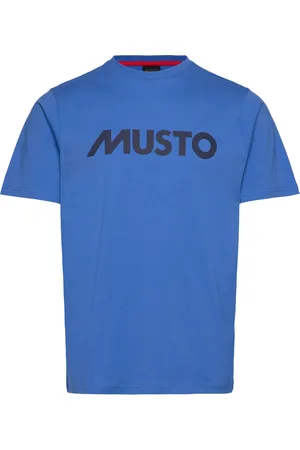 MUSTO M Logo Ss Tee Sport T-Kortærmet Skjorte Blue