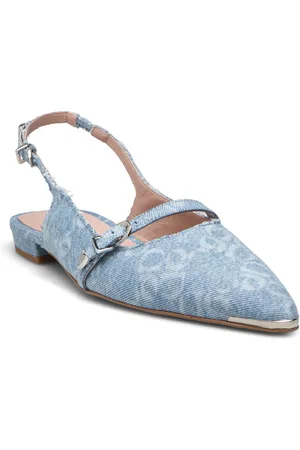 Dante 6 Cinque Denim Flat Slingbacks Shoes Sling Backs Heeled Slingbacks Blue