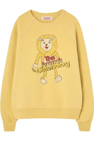 The Animals Observatory Shark Kid Sweatshirt Yellow Tops Sweatshirts & Hoodies Sweatshirts Yellow