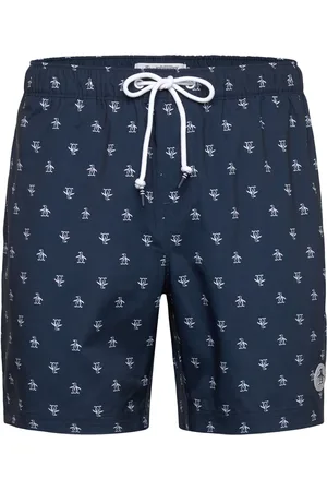 Original Penguin 7" Volley Rec Aop Re Badeshorts Blue