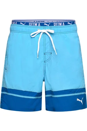 PUMA Men Colour Block Mid Shorts 1P Sport Men Sport Clothing Sport Swimwear Sport Swim Shorts Blue