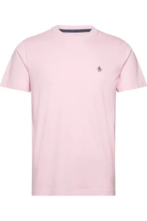 Original Penguin S/S Embroidered Logo Tops T-Kortærmet Skjorte Pink