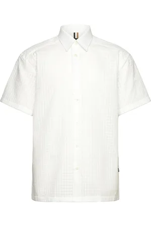 HUGO BOSS C-Cory-Sh-252 Designers Shirts Short-sleeved Shirts White