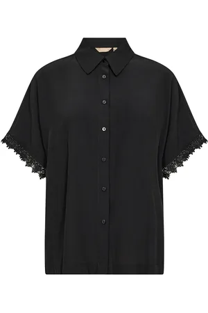 Culture Cucian Asmine Ss Shirt Tops Blouses Short-sleeved Black