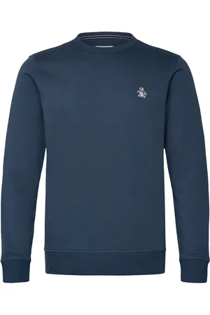 Original Penguin L/S Sticker Pete Fle Tops Sweatshirts & Hoodies Sweatshirts Navy