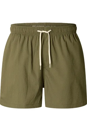 SELECTED Slhcooper-Seersucker Swimshorts Bottoms Shorts Casual Green