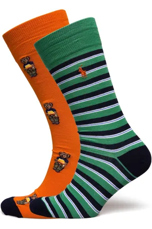 Ralph Lauren Polo Bear Trouser Sock 2-Pack Sokker Strømper Orange
