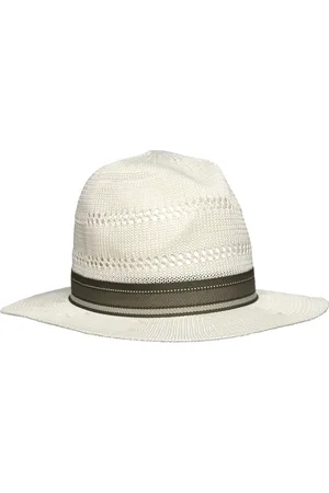 Barbour Whitfield Fedora Hat Designers Headwear Hats White