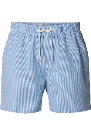SELECTED Slhcooper-Seersucker Swimshorts Bottoms Shorts Casual Blue