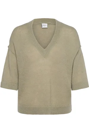 Dante 6 Talya V-Neck Sweater Tops Sweatshirts & Hoodies Sweatshirts Green