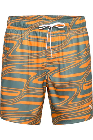 PUMA Men Formstrip Mid Shorts 1P Sport Men Sport Clothing Sport Swimwear Sport Swim Shorts Orange