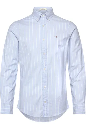 GANT Slim Oxford Stretch Stripe Shirt Designers Shirts Oxford Shirt Blue